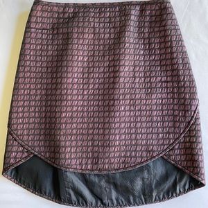 Tibi high low mink skirt, purple, size 4